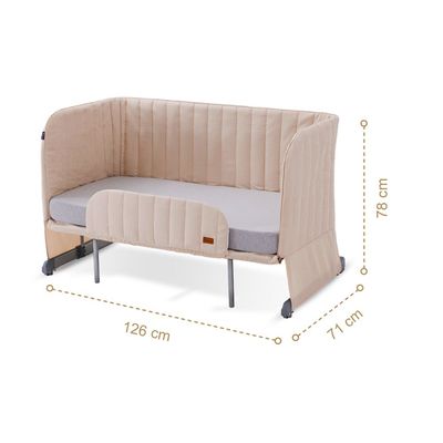 Teknum All In One, 0-4 Years Bedside Crib Cot & Sofa Expansion Pack - Ivory