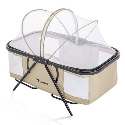 Teknum 3-IN-1 Baby Cot/Cradle w/ Mosquito net & Wheels – Ivory