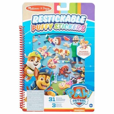 Melissa & Doug Paw Patrol Puffy Sticker Adventure Bay : Reusable sticker scenes - Imaginative playset - Interactive sticker play