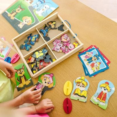 Melissa & Doug Paw Patrol Magnetic Pretend Play : Wooden magnetic playset - Interactive playtime - Paw Patrol characters - Pretend play with magnets