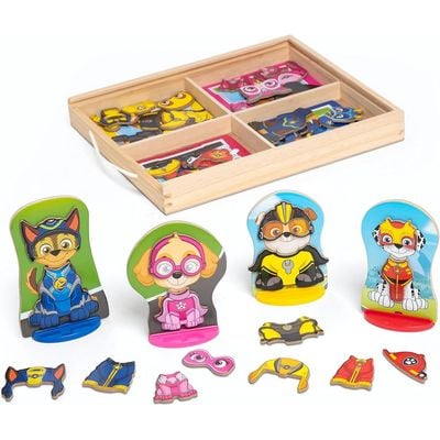 Melissa & Doug Paw Patrol Magnetic Pretend Play : Wooden magnetic playset - Interactive playtime - Paw Patrol characters - Pretend play with magnets