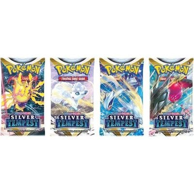 Pokemon Cards Sword & Shield 12 Silver Tempest Booster : Trading Card Game - Collectible - Game Cards - Pokémon TCG - Silver-themed Booster