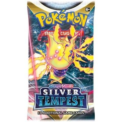 Pokemon Cards Sword & Shield 12 Silver Tempest Booster : Trading Card Game - Collectible - Game Cards - Pokémon TCG - Silver-themed Booster