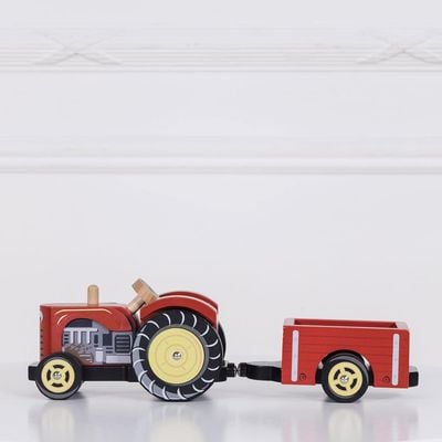 Le Toy Van Red Tractor : Wooden Play Set - Pretend Play - Imaginative Play - Educational Toy - Kids' Gift