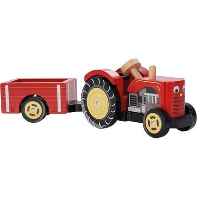 Le Toy Van Red Tractor : Wooden Play Set - Pretend Play - Imaginative Play - Educational Toy - Kids' Gift