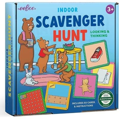 eeBoo Scavenger Hunt Game Indoors: Kids' Game - Fun Activity - Interactive and Educational Game - Indoor Adventure - Entertaining Game