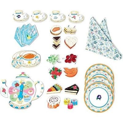 eeBoo Tea Party Spinner Game: Educational Game and Social Skills Game - Interactive - Kids' Board Game - Imaginative Play Game