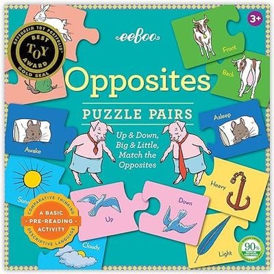 eeBoo Opposites Box Kids': Kids' Learning Cards - Opposite Concepts Cards - Early Childhood Education - Learning Opposites Cards