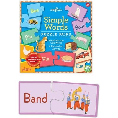 eeBoo Simple Word : Educational Flash Cards - Preschool Learning Tools - Early Childhood Education - Vocabulary Building Cards