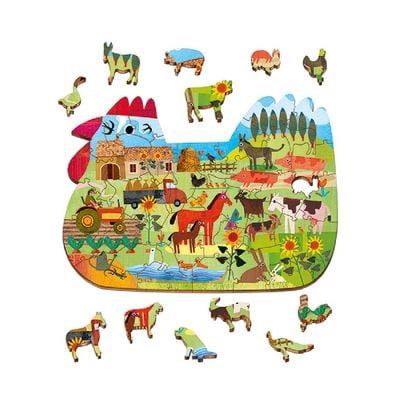 Ludattica Woody Puzzle The Farm