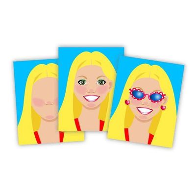 Melissa & Doug Make a Face Fashion Faces Sticker Pad