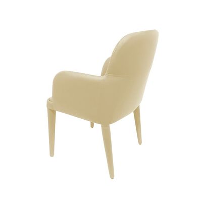 Maple Home Dining Chair Leatherette Upholstery Armrest Supportive Backrest Plush Cushioning Seat Modern Accent Warm brownLiving Office Lounge Luxury Furniture