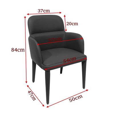 Maple Home Dining Chair Leatherette Upholstery Armrest Supportive Backrest Plush Cushioning Seat Modern Accent Warm brownLiving Office Lounge Luxury Furniture