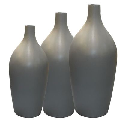 Blush Premium Fiber Narrow Neck Vase Grey Color Size 60cm*32cm