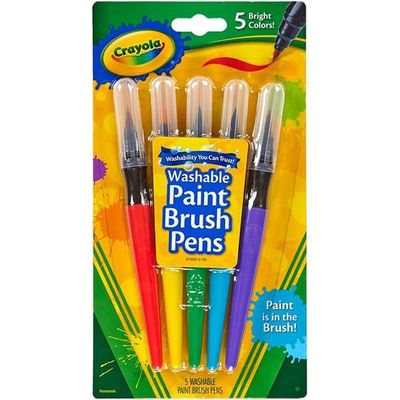 CRAYOLA-Washable No Drip Paint Brush Pens-5 Ct.