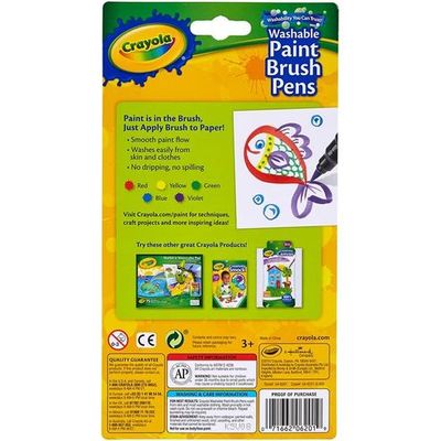 CRAYOLA-Washable No Drip Paint Brush Pens-5 Ct.