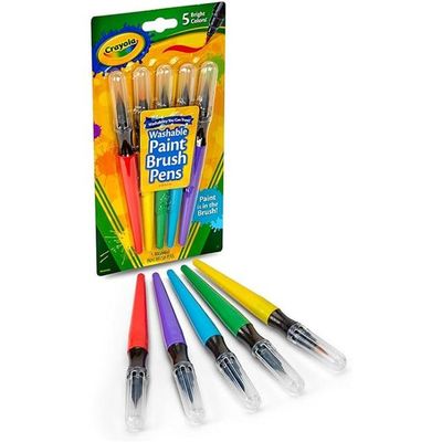 CRAYOLA-Washable No Drip Paint Brush Pens-5 Ct.