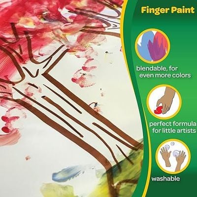 CRAYOLA-Washable Fingerpaint-3 Ct. 8-oz-Bright Colors