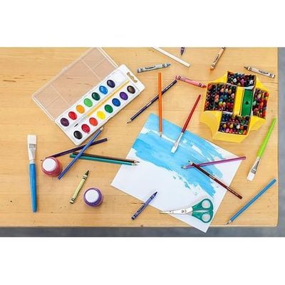 Crayola 16 Ct. Washable Watercolor Pans With Plastic Handled Brush