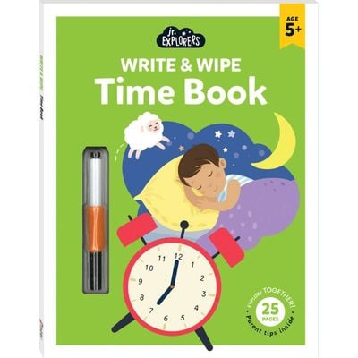 Hinkler Junior Explorers Write & Wipe Time Book