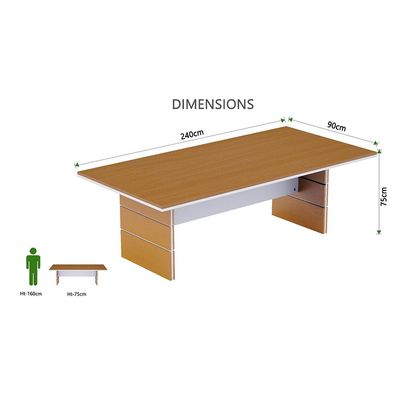 Mahmayi Zelda N31E-24 Conference Table Walnut