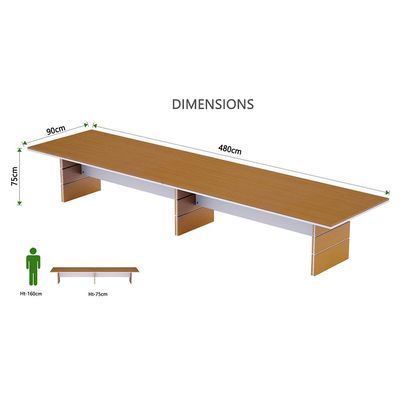 Mahmayi Zelda N31E-48 Conference Table Walnut