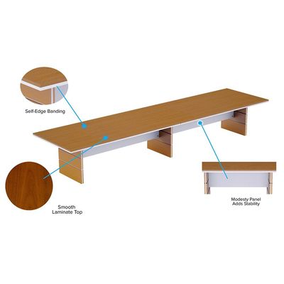 Mahmayi Zelda N31E-48 Conference Table Walnut