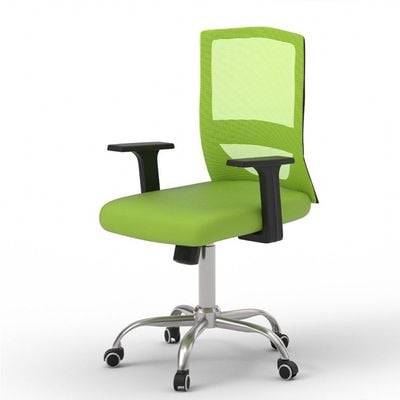 Mahmayi TJ HY-902 Medium Back Mesh Office chair with Lumbar Support Green