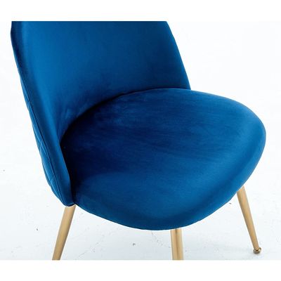 Mahmayi HYDC020 Velvet Blue Dining Chair for Living Room (Pack of 8)