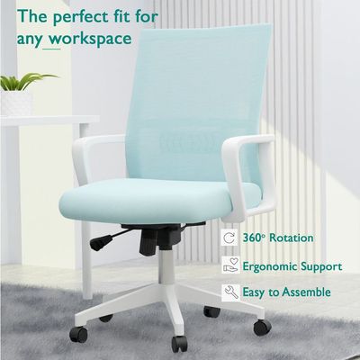 Mahmayi TJ HY-690W Medium Back Mesh Chair White