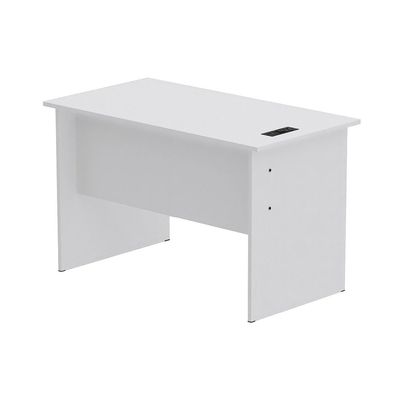 Mahmayi MP1 100x60 Writing Table Without Drawer - White with Black BS01 Desktop Socket with USB AC Port for Office, Home, and Meeting Room 17 cm