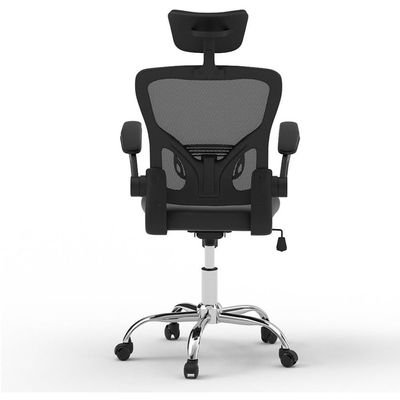 Mahmayi UL UT-C329 High Back Mesh Chair, 360 Degree Swivel, Adjustable Height, Caster Wheel Support Ideal for Home and Office Black