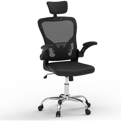 Mahmayi UL UT-C329 High Back Mesh Chair, 360 Degree Swivel, Adjustable Height, Caster Wheel Support Ideal for Home and Office Black