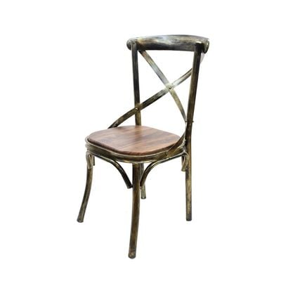 Cross Back Metal Dining Chair JP1043