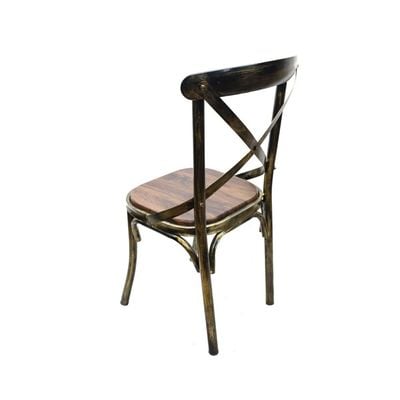 Cross Back Metal Dining Chair JP1043