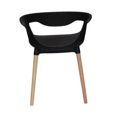 Fiber Plastic Dining Chair with Solid Wooden Leg JP1269A