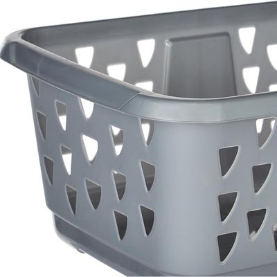 Keter Classic Laundry Basket Platinum 50L - Durable Plastic for Laundry and Cleaning Storage