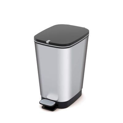 Keter Chic Bin S - Steel 10L with Removable Inner Bucket and Foot Pedal - Modern Design and High-Quality Plastic