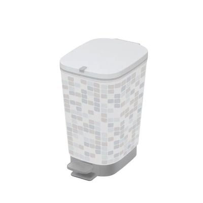 Keter Chic Bin S - Mosaic Design 10L - Modern Pedal Bin with Removable Inner Bucket