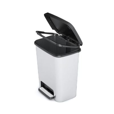 Keter Curver Compatta Steel Bin 25L - Versatile Design with IML Steel Decoration for Office and Kitchen Use