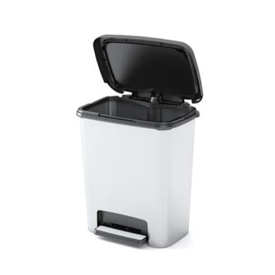 Keter Curver Compatta Steel Bin 25L - Versatile Design with IML Steel Decoration for Office and Kitchen Use