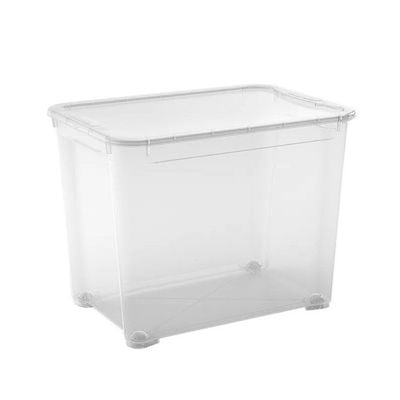 Keter T-Box XL Transparent Storage Container - Extra-Large, Durable, and Wheeled for Easy Organization