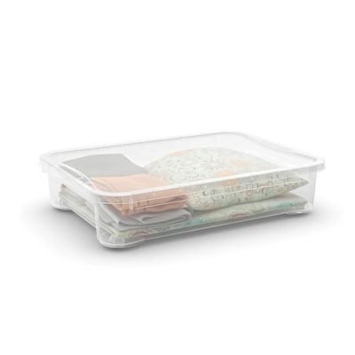 Keter T-Box XXM Transparent Storage Container - Large, Wheeled, and Stackable for Efficient Home Organization