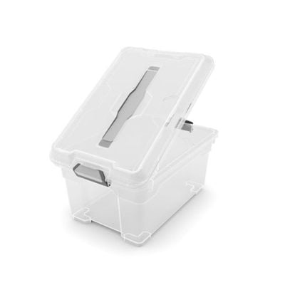 Keter Moover Box M Transparent - Durable, Lockable Storage Solution for Secure Organization