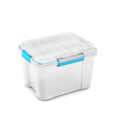 Keter Scuba Box M - High-Capacity Plastic Container with Airtight Sealed Lid and Soft-Touch Handles