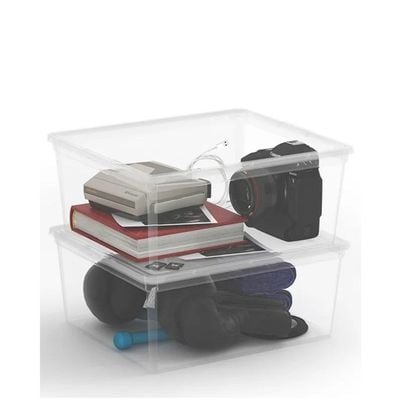 Keter C-Box M Transparent Plastic Container for Clear Visibility and Easy Organization