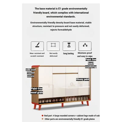 Shoe Cabinet Wooden Shoes Storage Cabinet, Shoe Rack Adjustable Layers Shelves Organizer with Doors and Drawers Durable Free Standing Cabinet for Bedroom Hallway Entryway Office - 160 cm