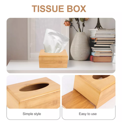 Honey Bee Bamboo Tissue Holder 23 x 12 x 8.5 cm, Eco-Friendly Elegance