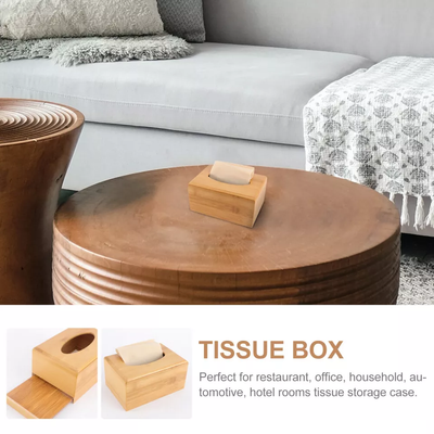 Honey Bee Bamboo Tissue Holder 23 x 12 x 8.5 cm, Eco-Friendly Elegance