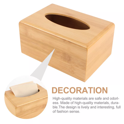 Honey Bee Bamboo Tissue Holder 23 x 12 x 8.5 cm, Eco-Friendly Elegance